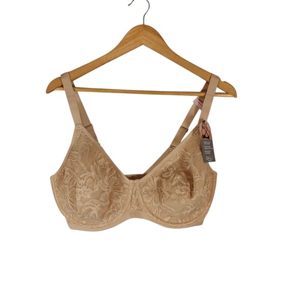 Bali Women's Tan Lace Bra Size 42D - Picture 1 of 6